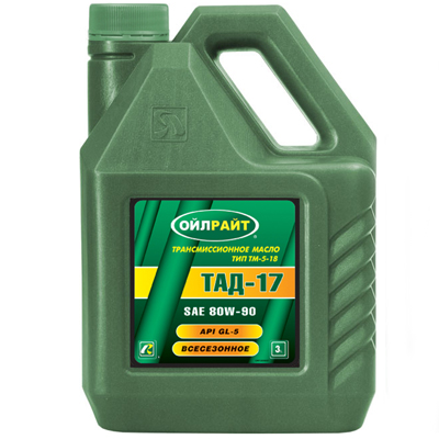 Масло Oil Right трансмиссионное ТАД-17, 5 литров, 2545